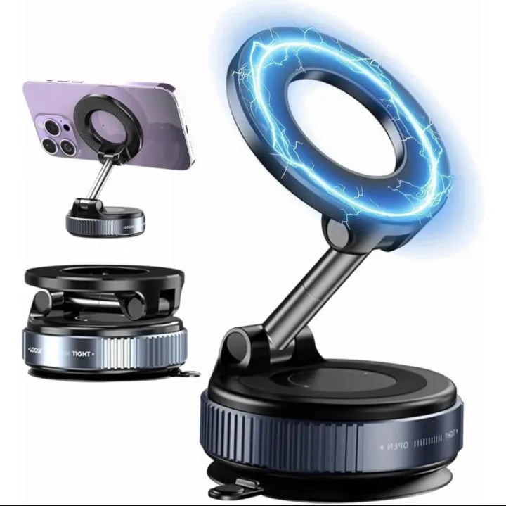 360° Magnetic Car Phone Holder with Strong Suction Base
